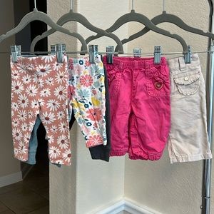 0-3M - 6 Pairs of Leggings & Pants
